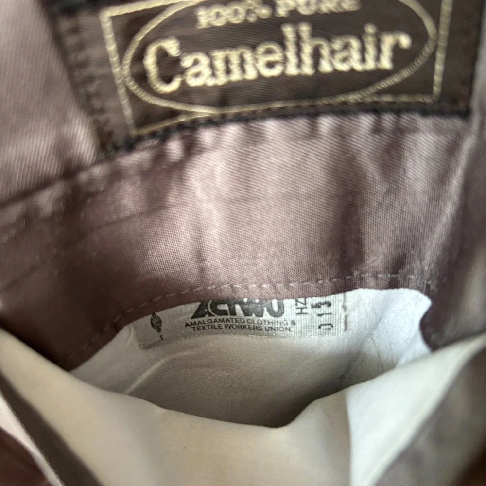 VTG Camelhair Windowpane Blazer Brooks Brothers Wool Jacket‎ Sport Coat Sz 46-48